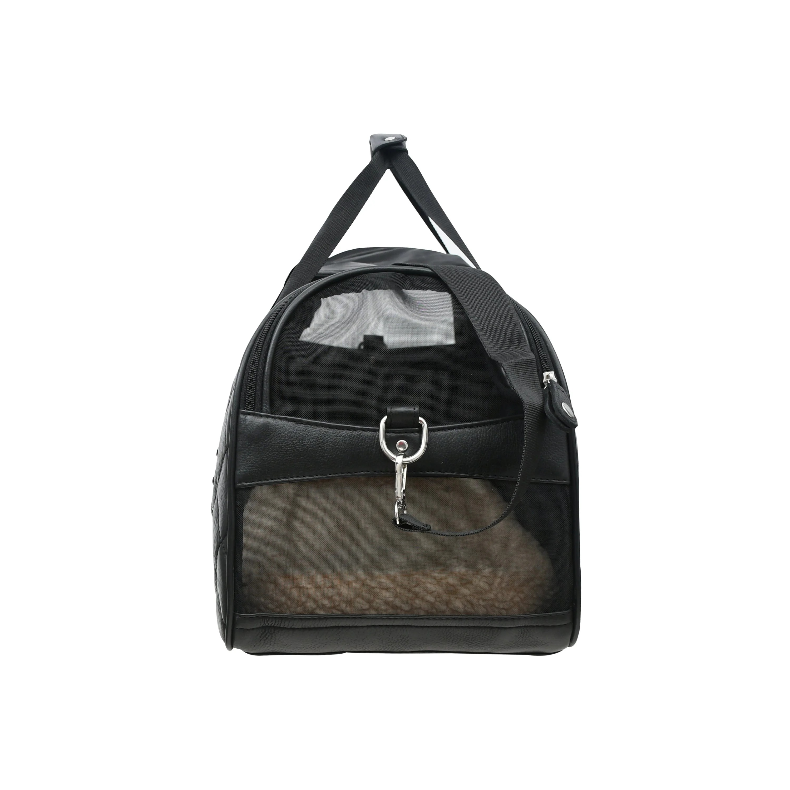 Image 3 of Genuine Leather Pet Travel Bag – Airline Approved Pet Carrier