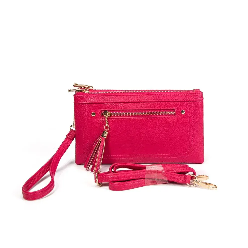 Image 5 of Faux leather pebbled middle clutch