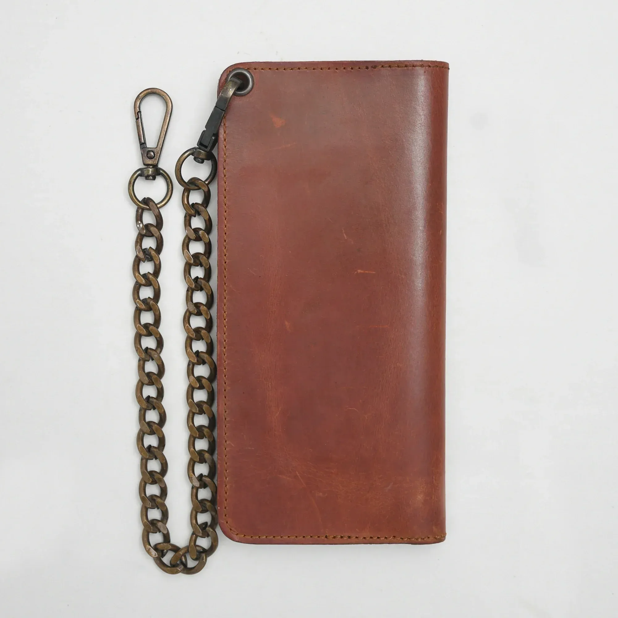 Image 3 of LARGE TRUCKER - Vegetable Tanned Leather Wallet Coffee