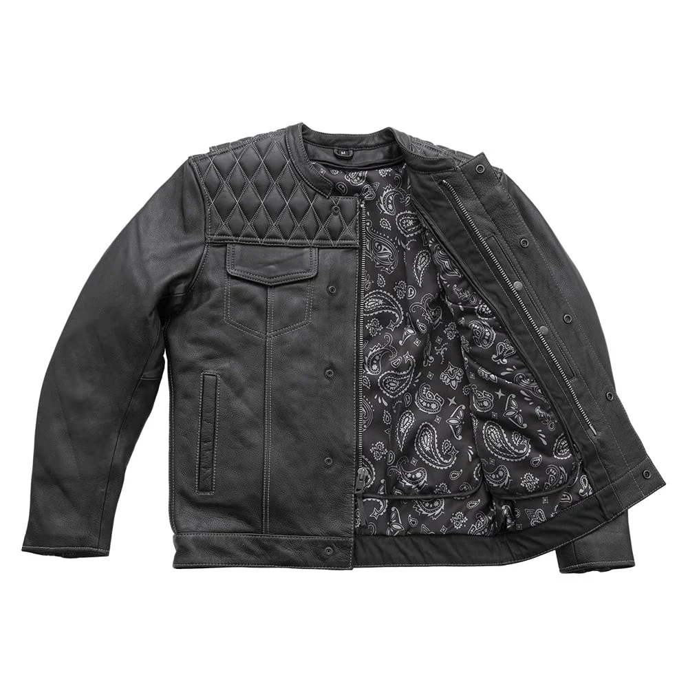 Image 3 of SoHo Shadow Men's Leather Motorcycle Jacket