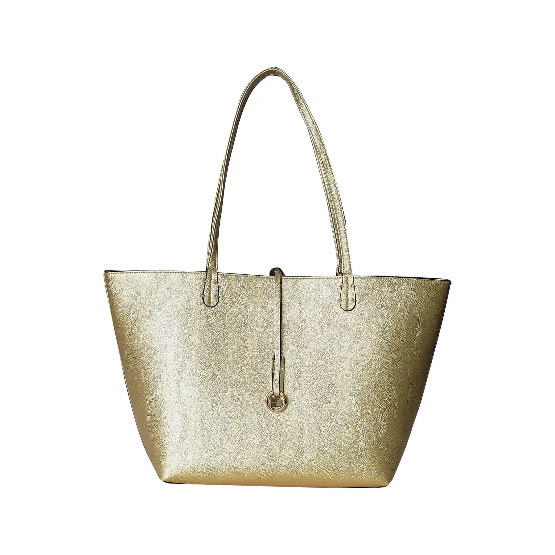 Image 4 of Faux Leather Reversible 2 Color Tote