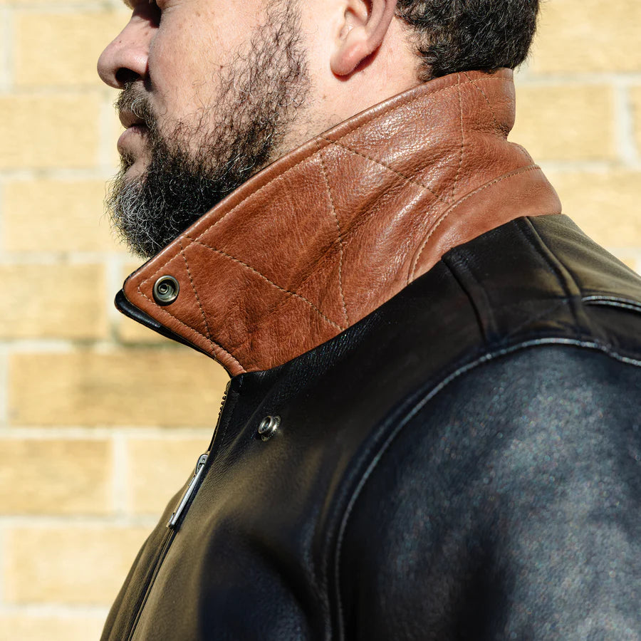 Image 3 of MotoRogue Bomber Men's Leather Jacket