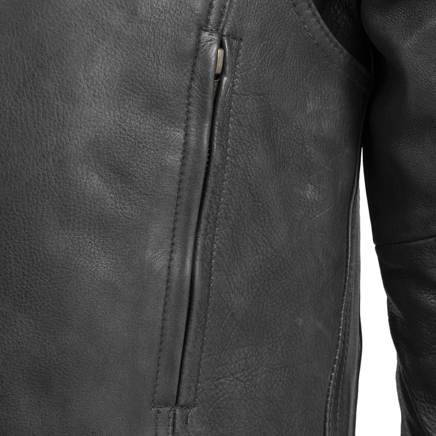 Image 3 of City Surge Men's Motorcycle Leather Jacket