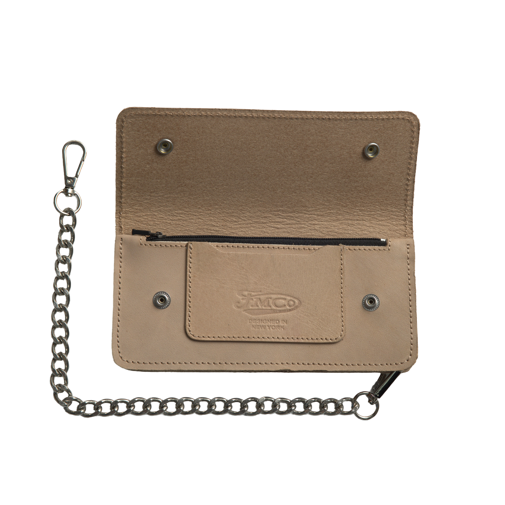Image 3 of LARGE TRUCKER - Vegetable Tanned Leather Wallet Natural