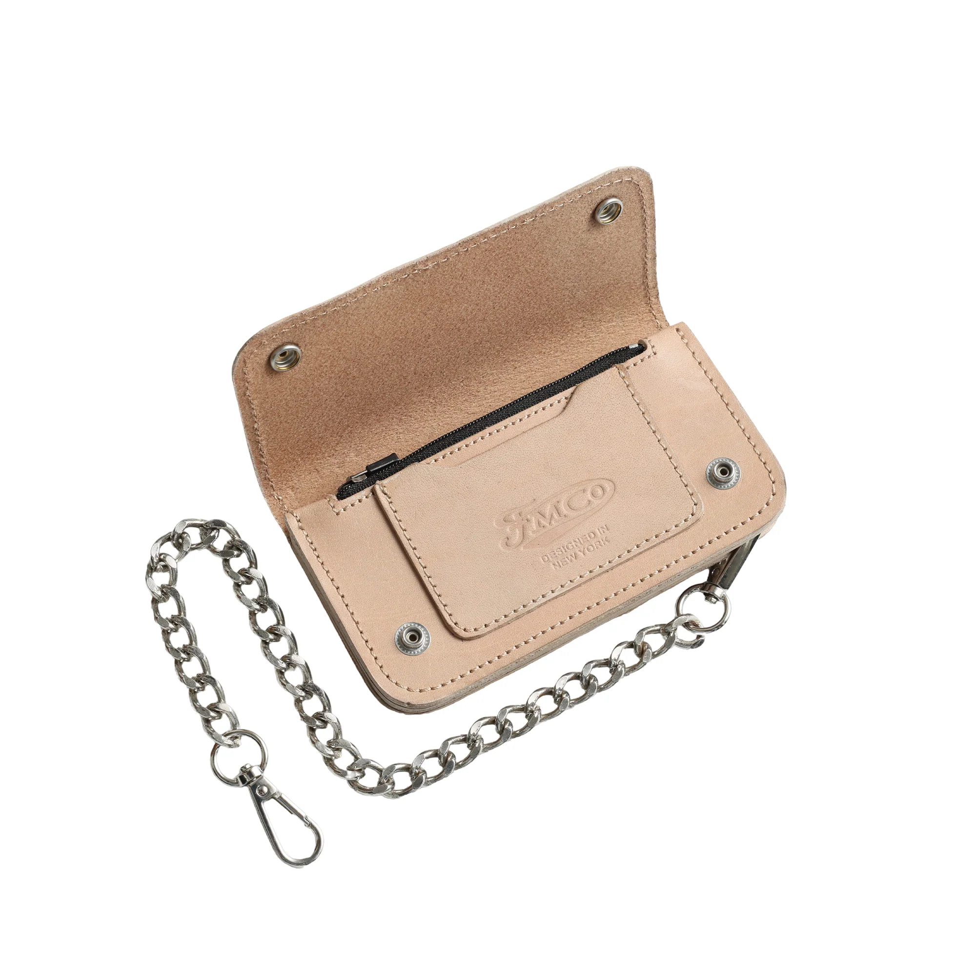 Image 3 of Natural Small Leather Trucker Wallet
