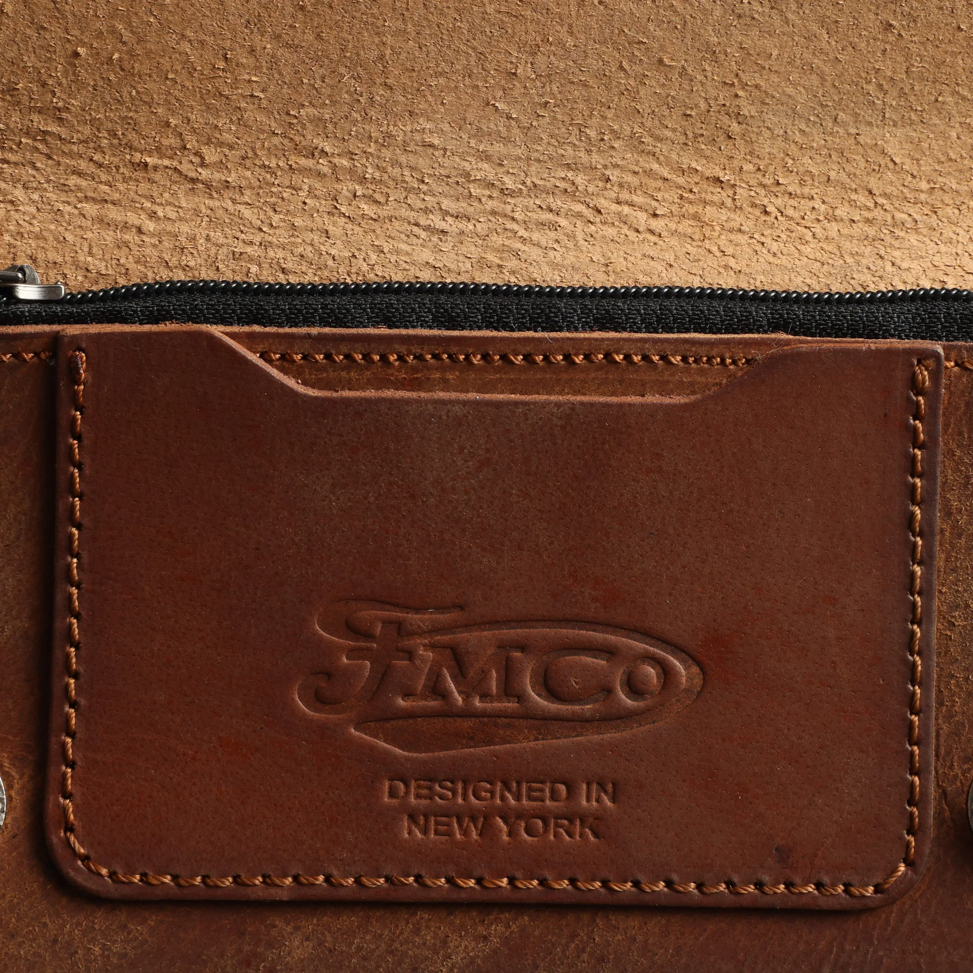 Image 4 of Amber Small Leather Trucker Wallet